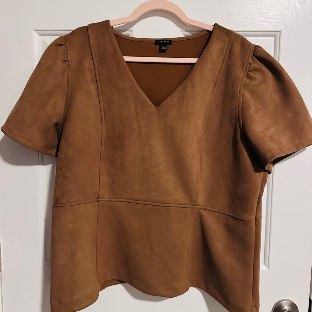 Ann Taylor Faux Suede Top